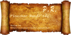 Pinczker Renátó névjegykártya